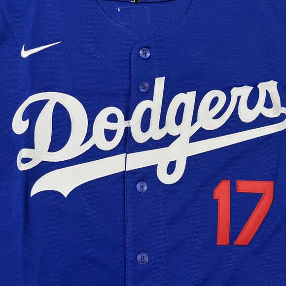 Los Angeles Dodgers #17 Shohei Ohtani Blue MLB Jersey - Picture 3 of 6